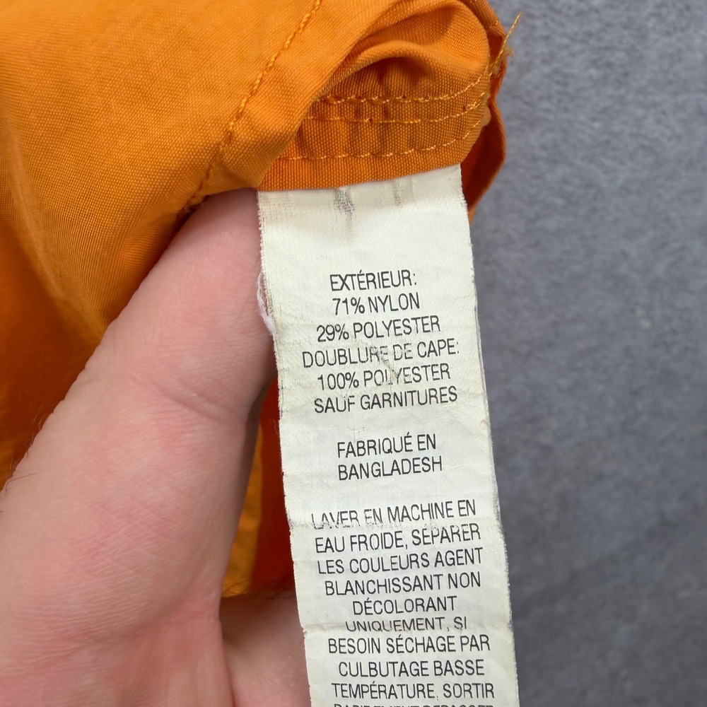 LL Bean Fishing Shirt Mens Medium Orange Long Sleeve Roll Tab Nylon Guide Angler - Picture 6 of 10